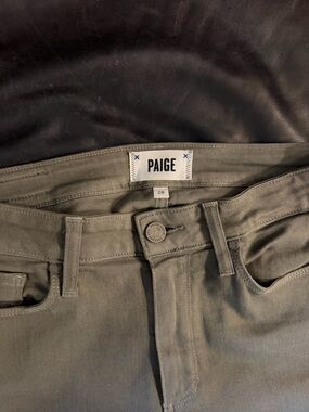 PAIGE Olive Mid-Rise Jeans